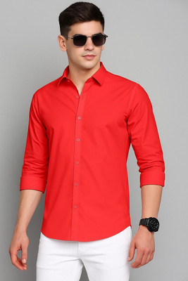 Lee Cross Men Solid Casual Red Shirt
