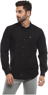 V-MART Men Solid Casual Black Shirt