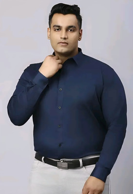 rajtraders Men Solid Party Blue Shirt