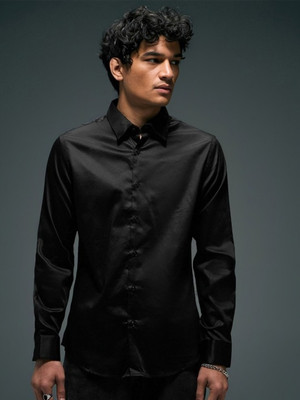 PP Vastram Men Solid Casual Black Shirt