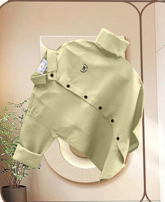 Lolark Boys Solid Casual Light Green Shirt