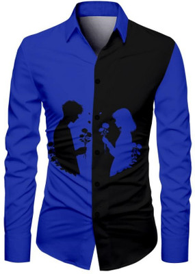 JRKENTERPRISE Men Printed Casual Blue Shirt