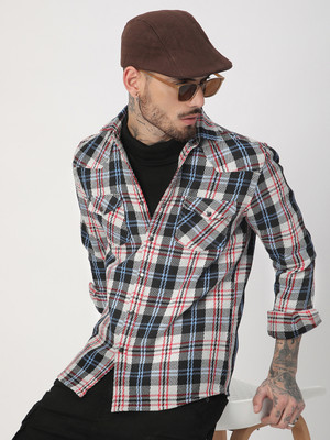 VASTRADO Men Checkered Casual Multicolor Shirt