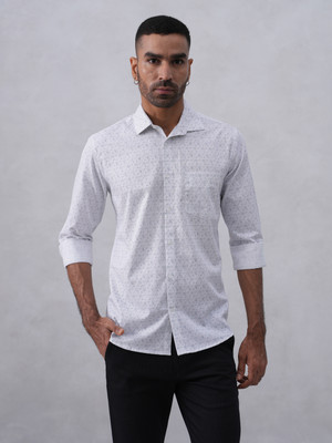 CRIMSOUNE CLUB Men Printed Casual White Shirt