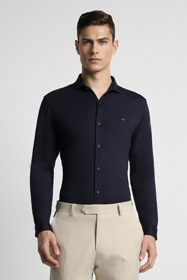 PETER ENGLAND Men Solid Formal Dark Blue Shirt