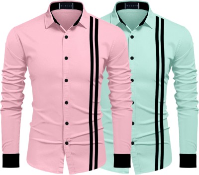 ROYAL SCOUT Men Solid Casual White Shirt(Pack of 2)