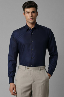 LOUIS PHILIPPE Men Solid Formal Blue Shirt
