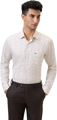 PARK AVENUE Men Printed Casual White Shirt
