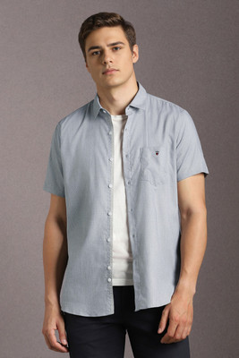 LOUIS PHILIPPE Men Self Design Casual Grey Shirt