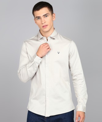 Allen Solly Men Printed Casual Beige Shirt