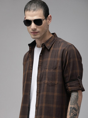 Roadster Men Checkered Casual Multicolor Shirt