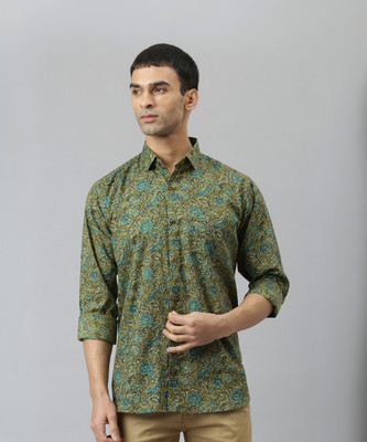 MILLENNIAL MEN Men Printed Casual Green Shirt