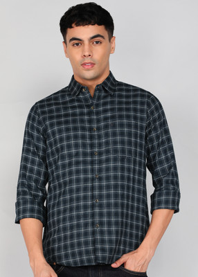 WROGN Men Checkered Casual Green Shirt