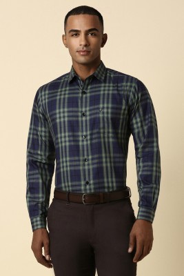 Allen Solly Men Checkered Formal Dark Blue, Green, Black Shirt