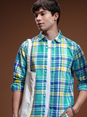 HIGHLANDER Men Checkered Casual Multicolor Shirt