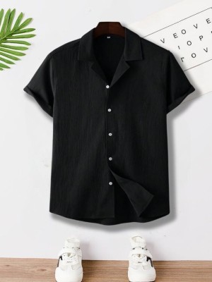 Mahek creation Boys Solid Casual Black Shirt