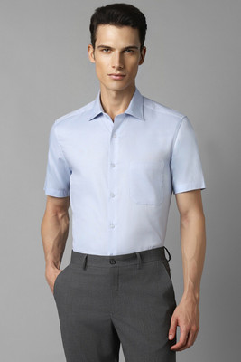 LOUIS PHILIPPE Men Self Design Formal Light Blue Shirt