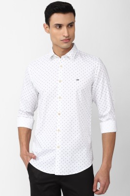 PETER ENGLAND Men Printed Casual White Shirt