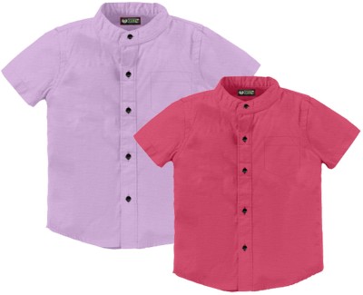 Cloud Kids Boys Solid Casual Pink, Purple Shirt