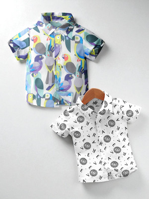 RAVYA TRENDZ Boys Printed Casual Multicolor Shirt