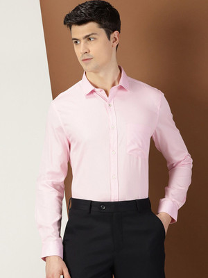 INVICTUS Men Solid Formal Pink Shirt