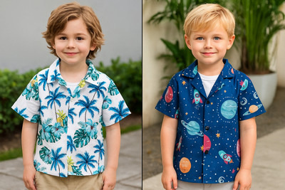 Maitri Fashion Baby Boys Printed Casual Multicolor Shirt(Pack of 2)