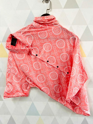 SHFASHION Men Printed Casual Orange, White Shirt