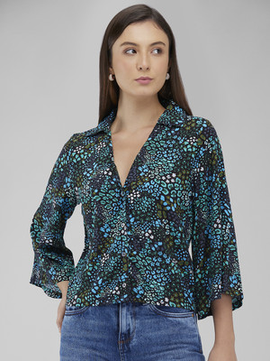 IZEL Casual Printed Women Multicolor Top