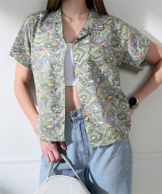 FUBACK Women Printed Casual Multicolor Shirt