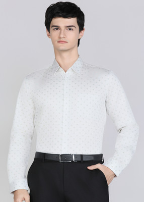 PETER ENGLAND Men Printed Formal Green Shirt