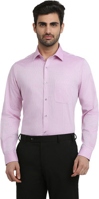 Raymond Men Solid Formal Purple Shirt
