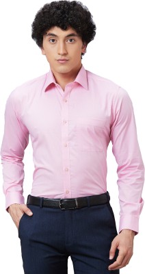 Raymond Men Self Design Formal Pink Shirt