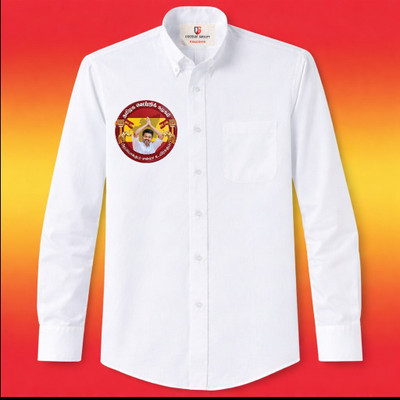 COTTON GRAFT Men Printed Casual White Shirt