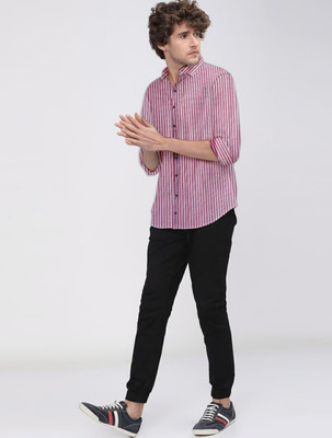 ERVIN ENTERPRISE Men Floral Print Casual Pink Shirt