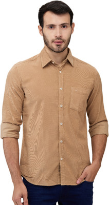 PARX Men Solid Casual Brown Shirt