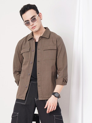 The Indian Garage Co. Men Solid Casual Green Shirt