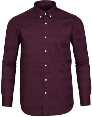 french crown Men Solid Casual Maroon Shirt