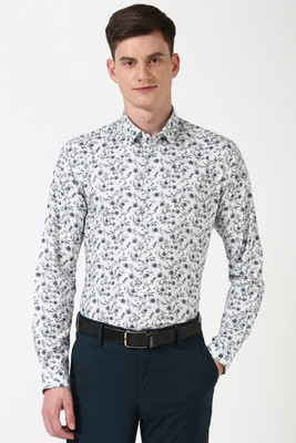 PETER ENGLAND Men Printed Formal White Shirt