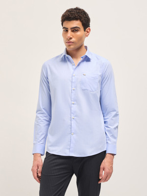 THE BEAR HOUSE Men Solid Formal Blue Shirt