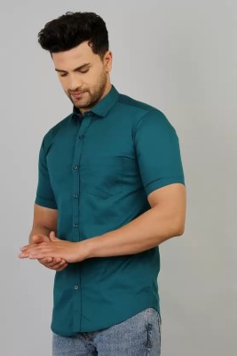 RKOYAL Men Solid Casual Green Shirt