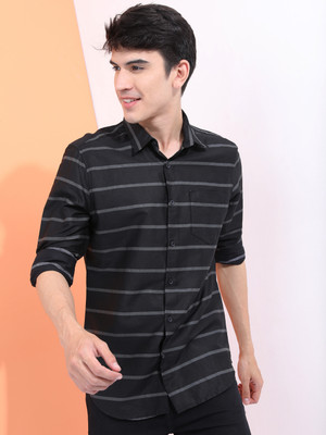 HIGHLANDER Men Printed Casual Black Shirt