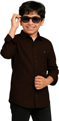 jabak creation Boys Solid Casual Black Shirt
