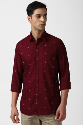 PETER ENGLAND Men Printed Casual Red Shirt