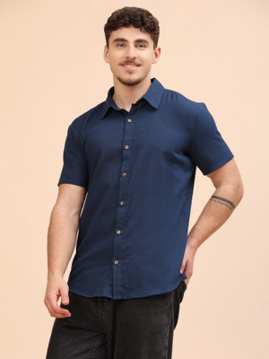 Moda Rapido Men Solid Casual Light Blue Shirt