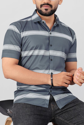 COMBRAIDED Men Striped Casual Multicolor Shirt