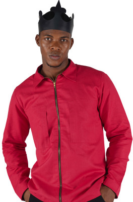 french crown Men Solid Casual Red Shirt