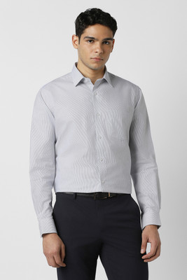 VAN HEUSEN Men Striped Formal Grey Shirt