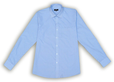 HOUSE OF MD Men Striped Casual Light Blue Shirt