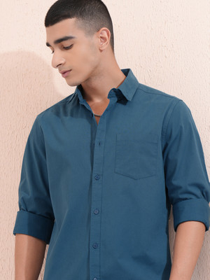 KETCH Men Solid Casual Blue Shirt
