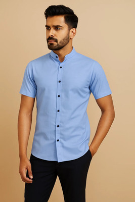 RAREMARK Men Solid Formal Light Blue Shirt
